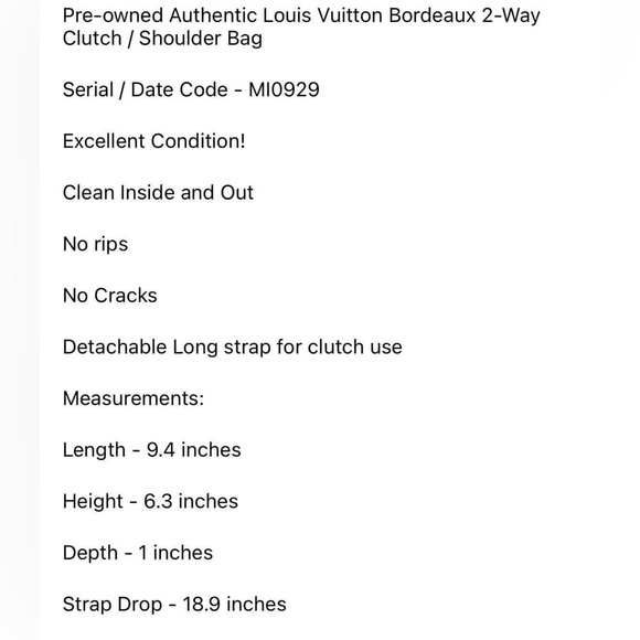 Louis Vuitton Bordeaux 2 way clutch - Picture 8 of 9